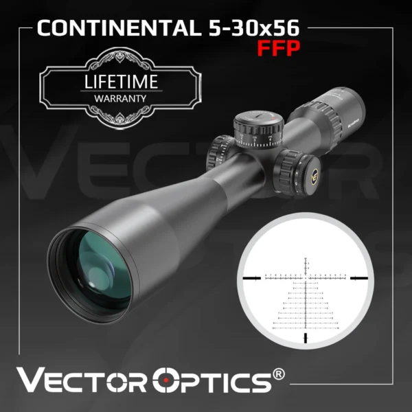 Vector Optics 34mm Continental 5-30x56 HD FFP Hunting Riflescopes