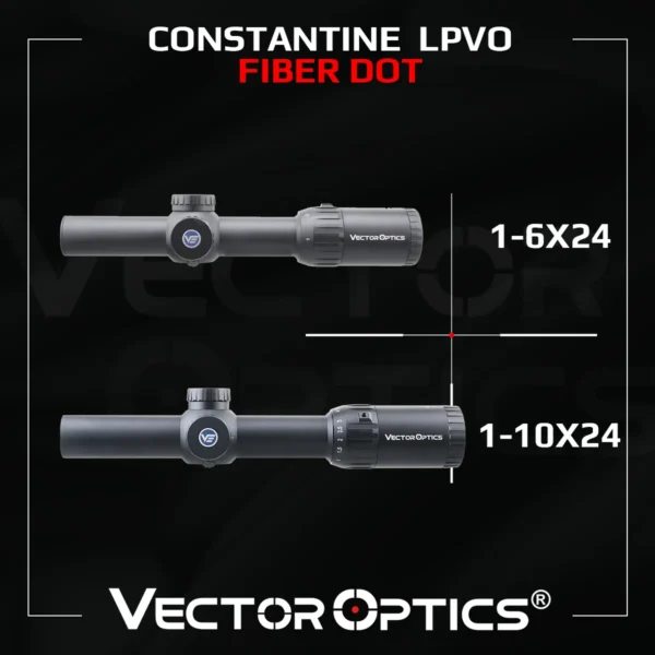 Vector Optics Constantine 1-6x24 1-10x24 SFP LPVO Riflescope With Fiber Dot Reticle