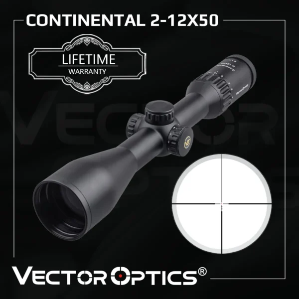 Vector Optics Continental 2-12x50 Riflescope Hunting