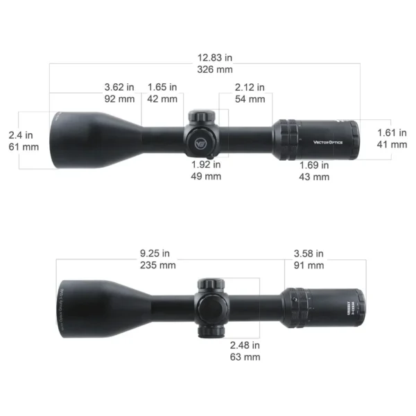 Vector Optics Grizzly 3-12x56 Riflescope Hunting 3-12x 56mm