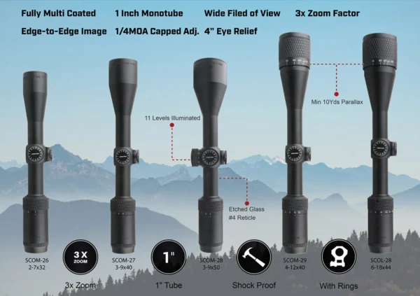 Vector Optics Matiz 1 inch SFP Riflescope 3x Zoom Factor With Edge-to-Edge Image & Wide Filed of View - Image 2