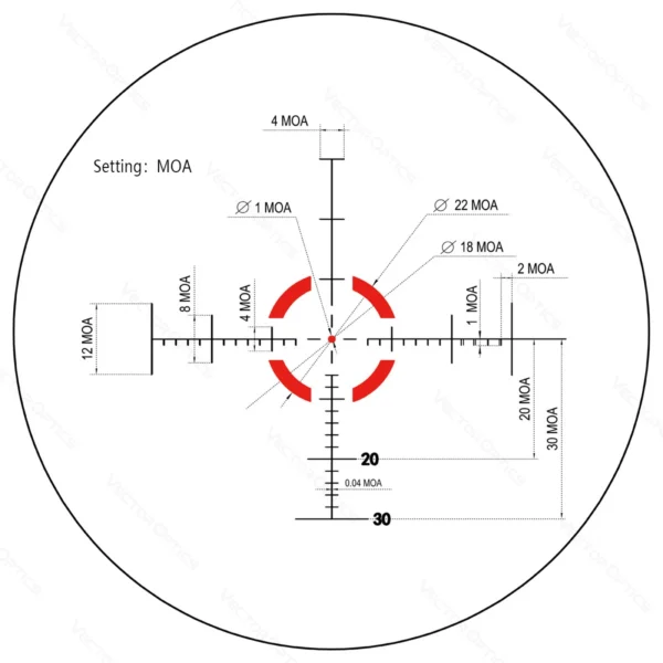 Vector Optics Mustang 1-4x24 FFP Riflescope With One Piece Picatinny Mount