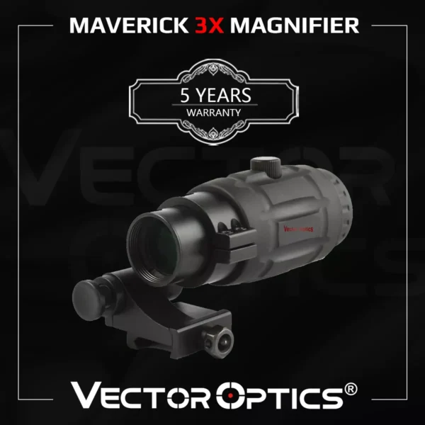 Vector Optics Red Dot Scope 3x Magnifier Maverick with Flip to Side QD Weaver Mount Hunting Riflescope
