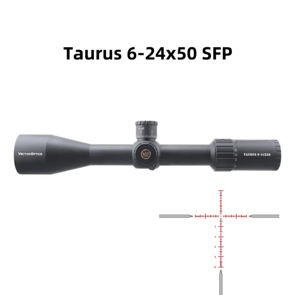 Vector Optics Taurus 1-6x24/4-16x44/6-24x50 SFP Riflescope With HD Lens & Illumination IPX7 Waterproof Fit .223 .308 .338 Hunting