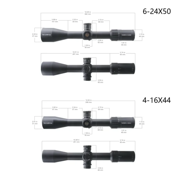 Vector Optics Taurus 1-6x24/4-16x44/6-24x50 SFP Riflescope With HD Lens & Illumination IPX7 Waterproof Fit .223 .308 .338 Hunting - Image 5