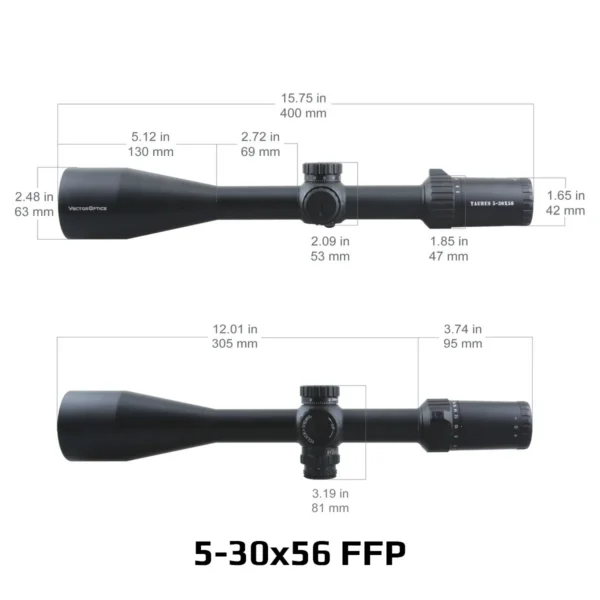 Vector Optics Taurus 3-18x50/4-24x50/5-30x56 FFP Tactical Riflescope With Illumination - Image 4