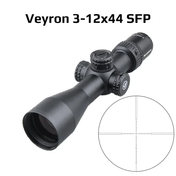 Vector Optics Veyron SFP Compact Scope With Turret Lock System For Compact Air Guns & Light Weight Firearms Side Focus Min 10Yds