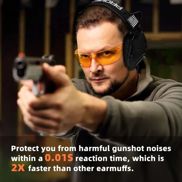 ZOHAN Ear Protection Electronic Sparta  for Shooting Earmuffs NRR 23dB Noise Reduction
