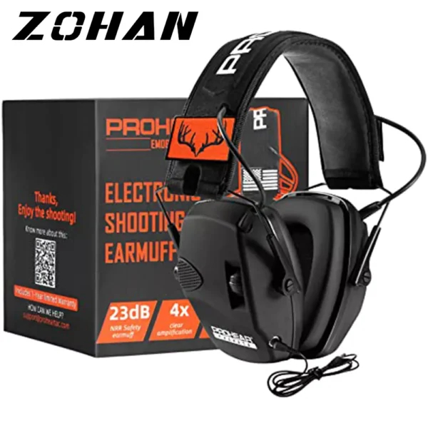ZOHAN Ear Protection Electronic Sparta  for Shooting Earmuffs NRR 23dB Noise Reduction