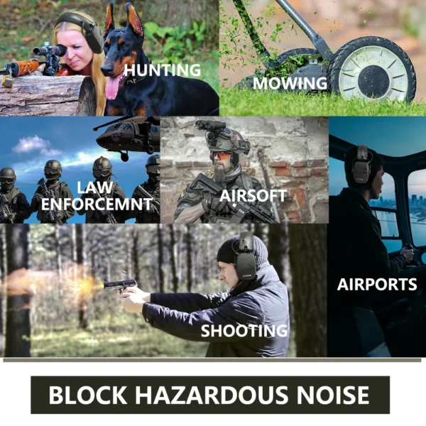 ZOHAN Electronic Shooting Ear Protection Sound Amplification Anti-noise Earmuffs - Image 6