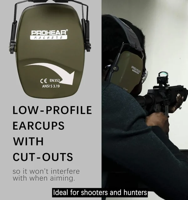 ZOHAN Shooting Ear Protection Safety Earmuffs Noise Reduction Slim Passive Hearing Protector