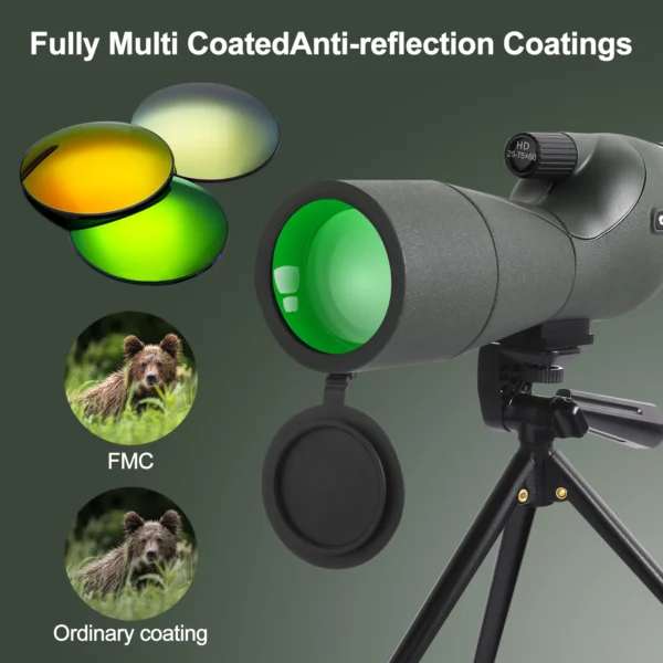25-75x60 Spotting Scope With Tripod