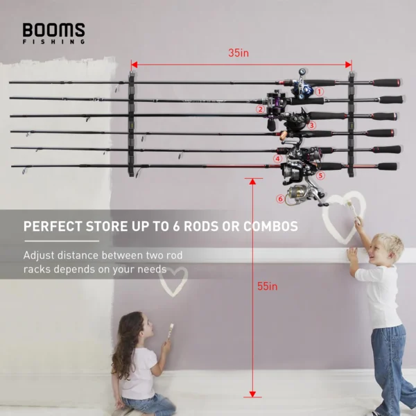 Booms Fishing WV5 Horizontal 6-Fishing Rod Rack - Image 2