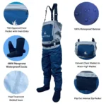 Men Breathable Stocking foot Chest Waist Convertible Wader - Image 5