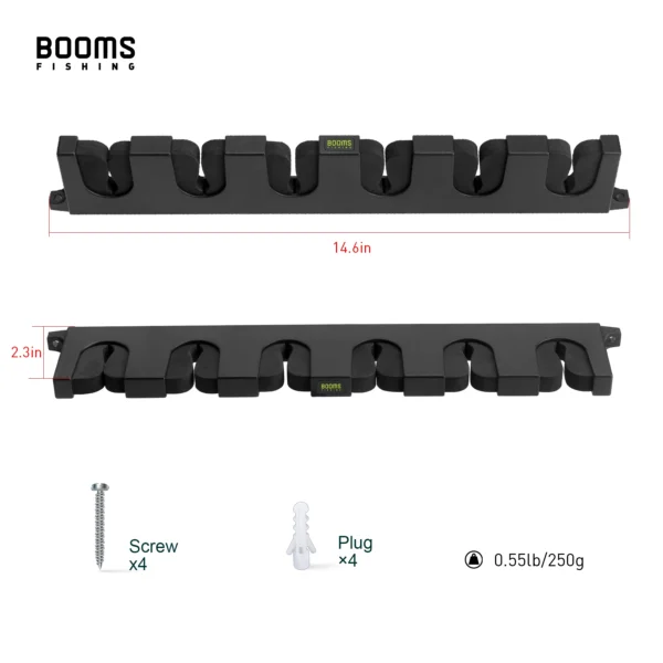 Booms Fishing WV5 Horizontal 6-Fishing Rod Rack - Image 3