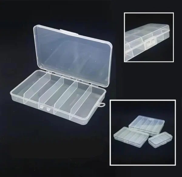 5 Compartments Fishing Tackle Box Plastic Waterproof Fishing Equipment Soft Fish Lure Hook Bait Storage Case Organizer Container - Image 5
