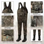 8 Fans Kids Chest Waders with Boots,Neoprene Waterproof Insulated Hunting & Fishing Apparel for Boys and Girls Youth - Image 3