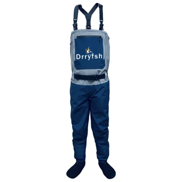 DRRYFSH Men Breathable Stocking foot Chest Waist Convertible Wader - Image 9