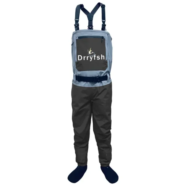 DRRYFSH Men Breathable Stocking foot Chest Waist Convertible Wader - Image 8