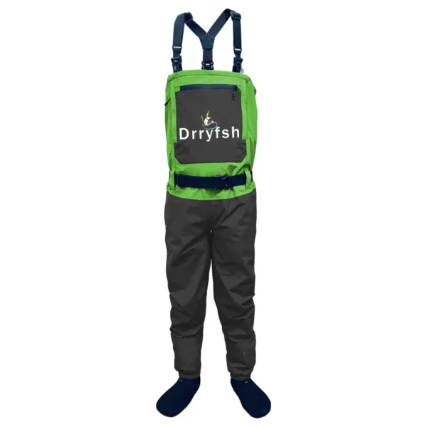 DRRYFSH Men Breathable Stocking foot Chest Waist Convertible Wader