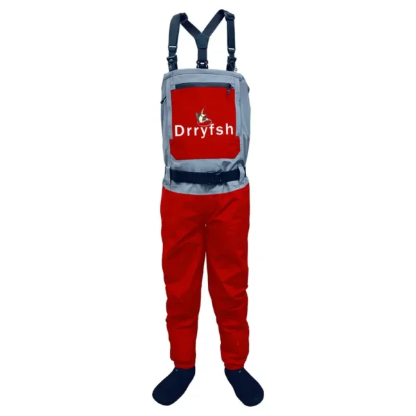 DRRYFSH Men Breathable Stocking foot Chest Waist Convertible Wader - Image 7