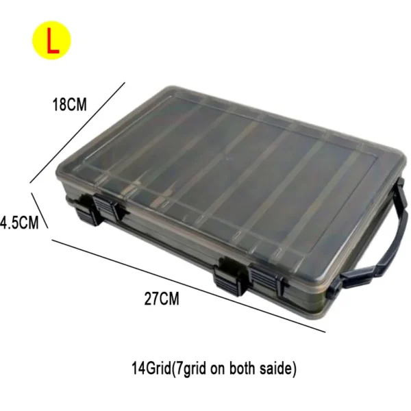 Fishing Tackle Box Lure Storage 14 Compartments