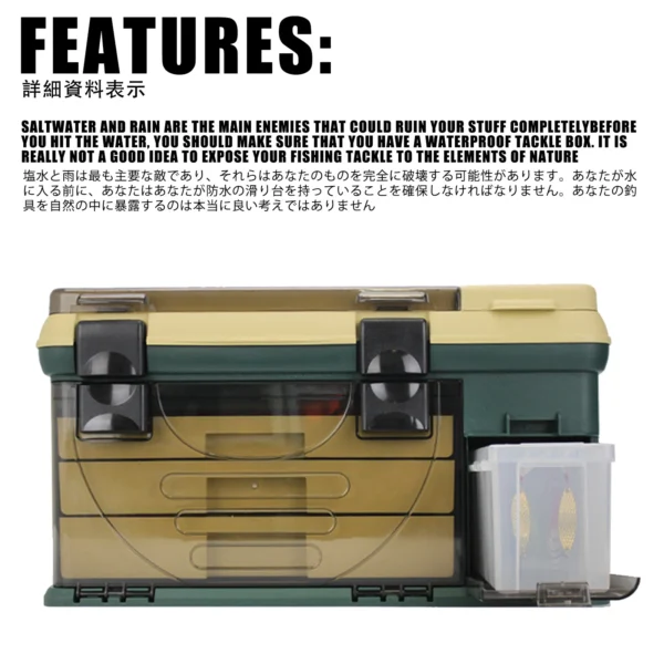 OUGAFISH Multi Layered Tackle Box