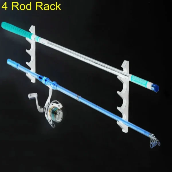 Plastic Horizontal Fishing Rod Holders 4 or 5  Rod Wall Mount Fit Garage & Cabin & Basement - Image 3