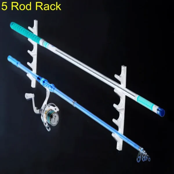 Plastic Horizontal Fishing Rod Holders 4 or 5  Rod Wall Mount Fit Garage & Cabin & Basement - Image 4