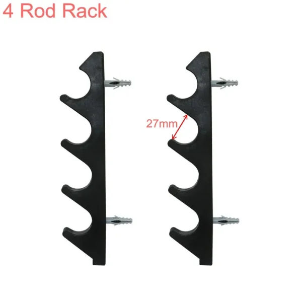 Plastic Horizontal Fishing Rod Holders 4 or 5  Rod Wall Mount Fit Garage & Cabin & Basement - Image 5