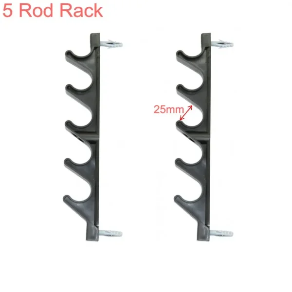 Plastic Horizontal Fishing Rod Holders 4 or 5  Rod Wall Mount Fit Garage & Cabin & Basement - Image 6
