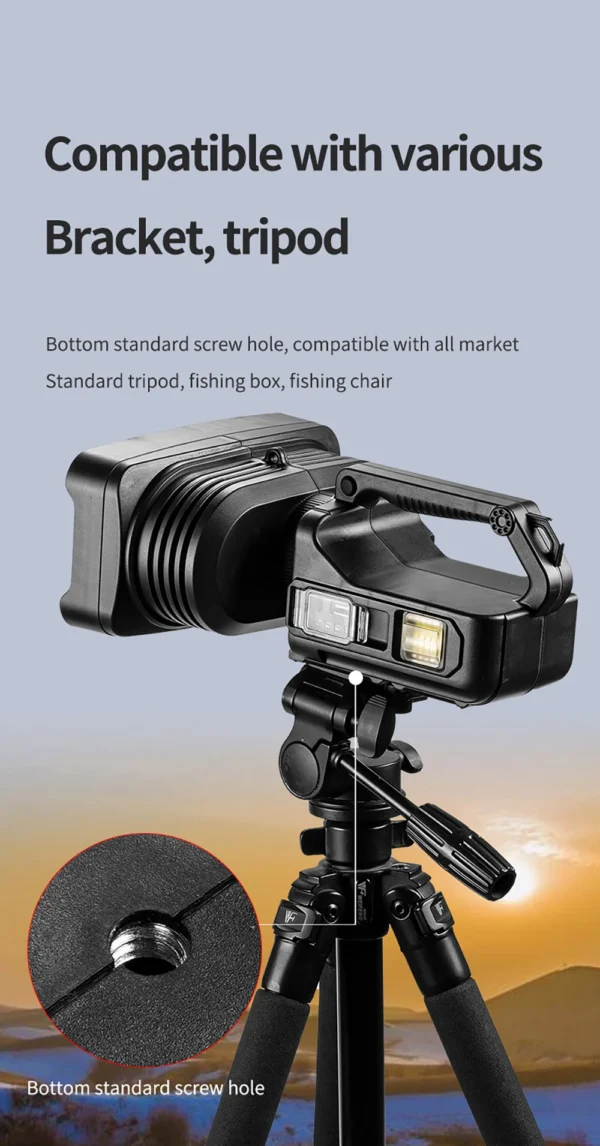 2*XHP50 Super Bright LED Camping Spotlight