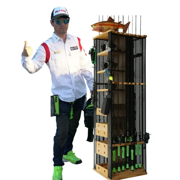 360 Degree Rotatable Fishing Rods Display Rack