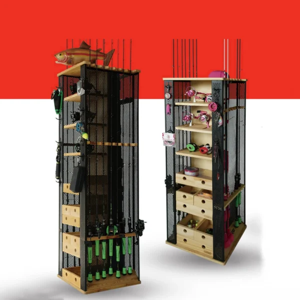 360 Degree Rotatable Fishing Rods Display Rack