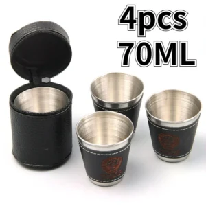4pcs 30/70ml Camping Travel Cups Set