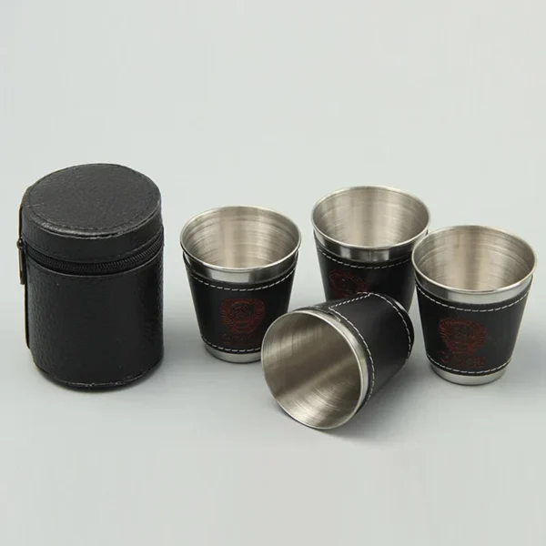 4pcs 30/70ml Camping Travel Cups Set