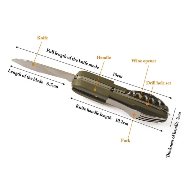 7 In 1 Multifunctional Tableware Stainless Steel - Image 2