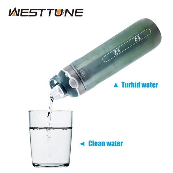 750ML Outdoor Water Filter Straw Bottle