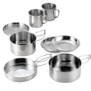 8 Pcs/set Ultra-light Stainless Steel Cookware