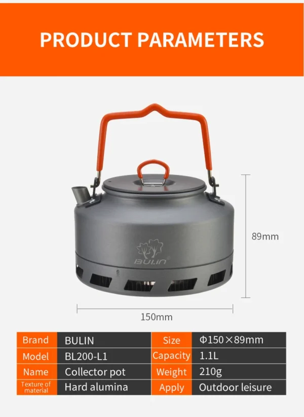 Bulin's Aluminum Portable Kettle