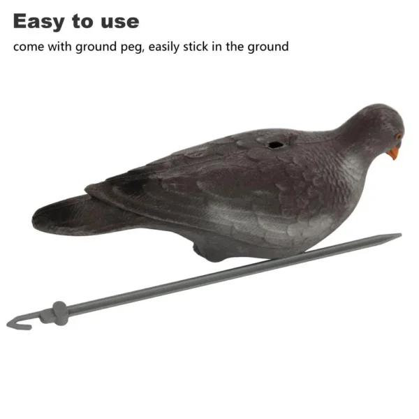 GUGULUZA's 1/3/6PCS Flocked Pigeon Decoy 12 inch - Image 2