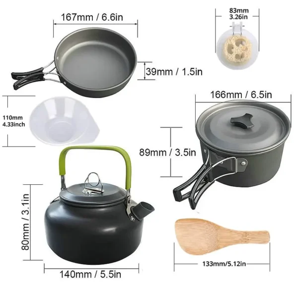 6Pcs Pots Cooking Set Non-stick