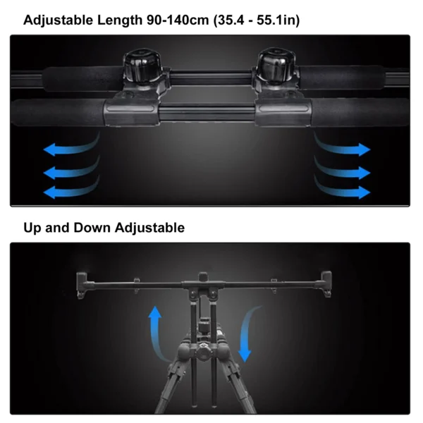 Adjustable Retractable Carp Fishing Rod Pod Stand - Image 3