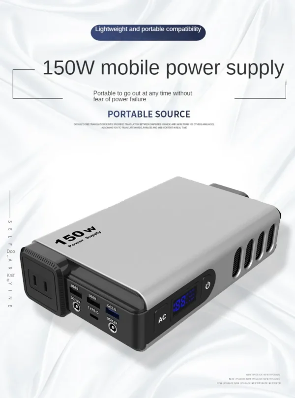 Erilles's 150W Portable Outdoor Power Bank 32000mAh battery AC DC