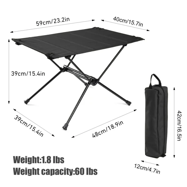WESTTUNE's Folding Table Oxford Roll-Up