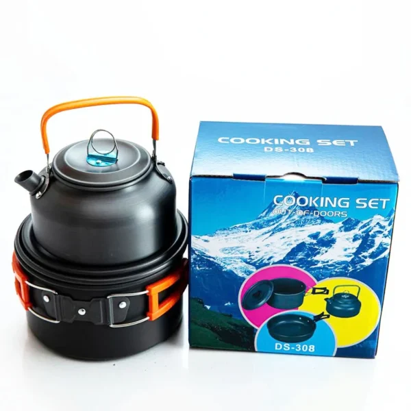 Aluminum non Stick Camping Cookware Set - Image 2
