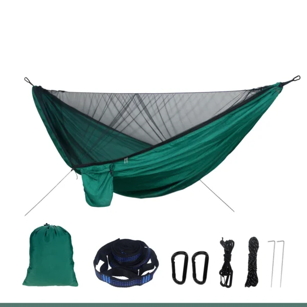 LEAFTOUR's Mosquito Net Nylon Hammock with Rain Fly Canopy Tarp - Image 3