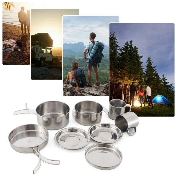 8PCS Cookware Set Stainless Steel