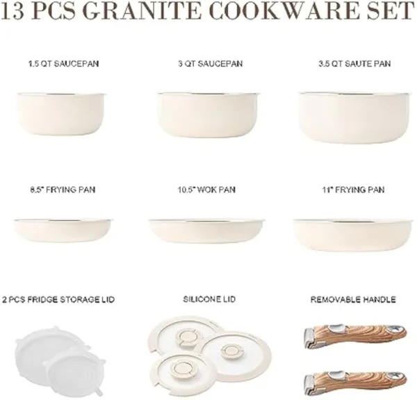 XMSJ'a Granite Camping Cookware, - Image 3