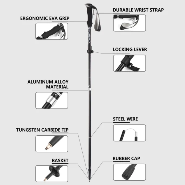 Tomshoo's 2pcs Trekking Pole